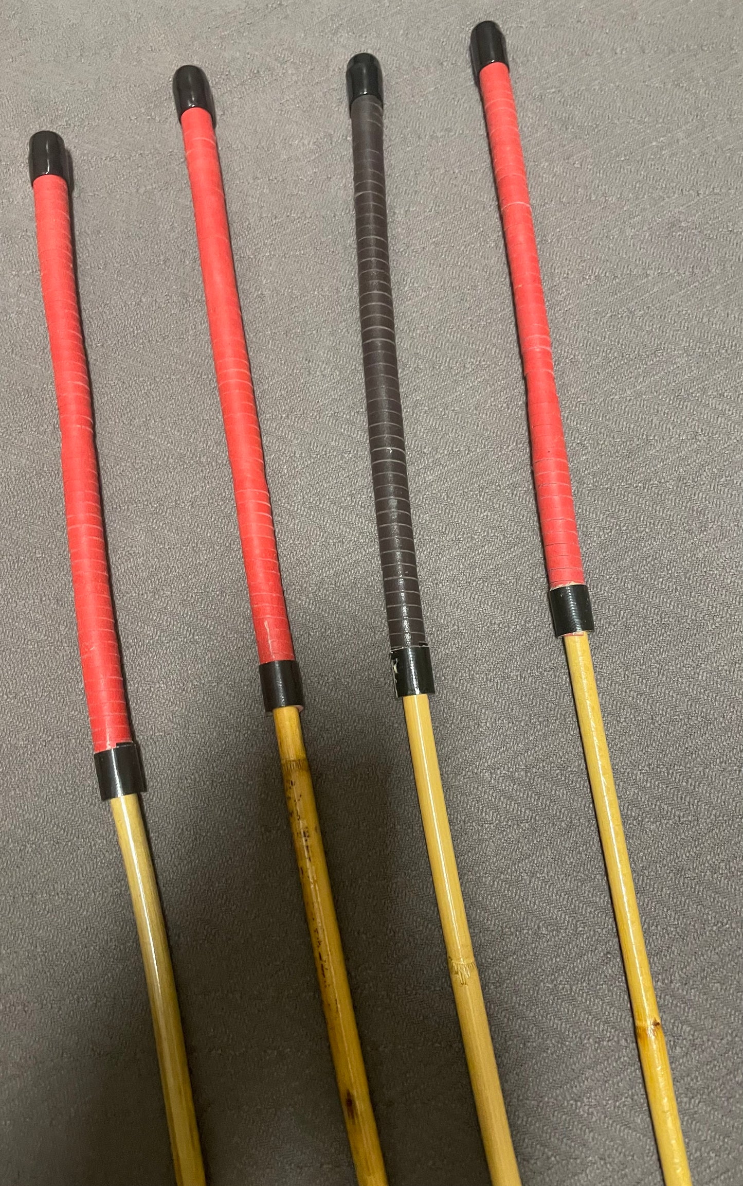 Headmistress/La Maitresse Signature Kooboo Cane 85-90 cms Length - Top Grain Leather / Kangaroo Leather Handles - Sale / Clearance Sets of 4 - Englishvice Canes