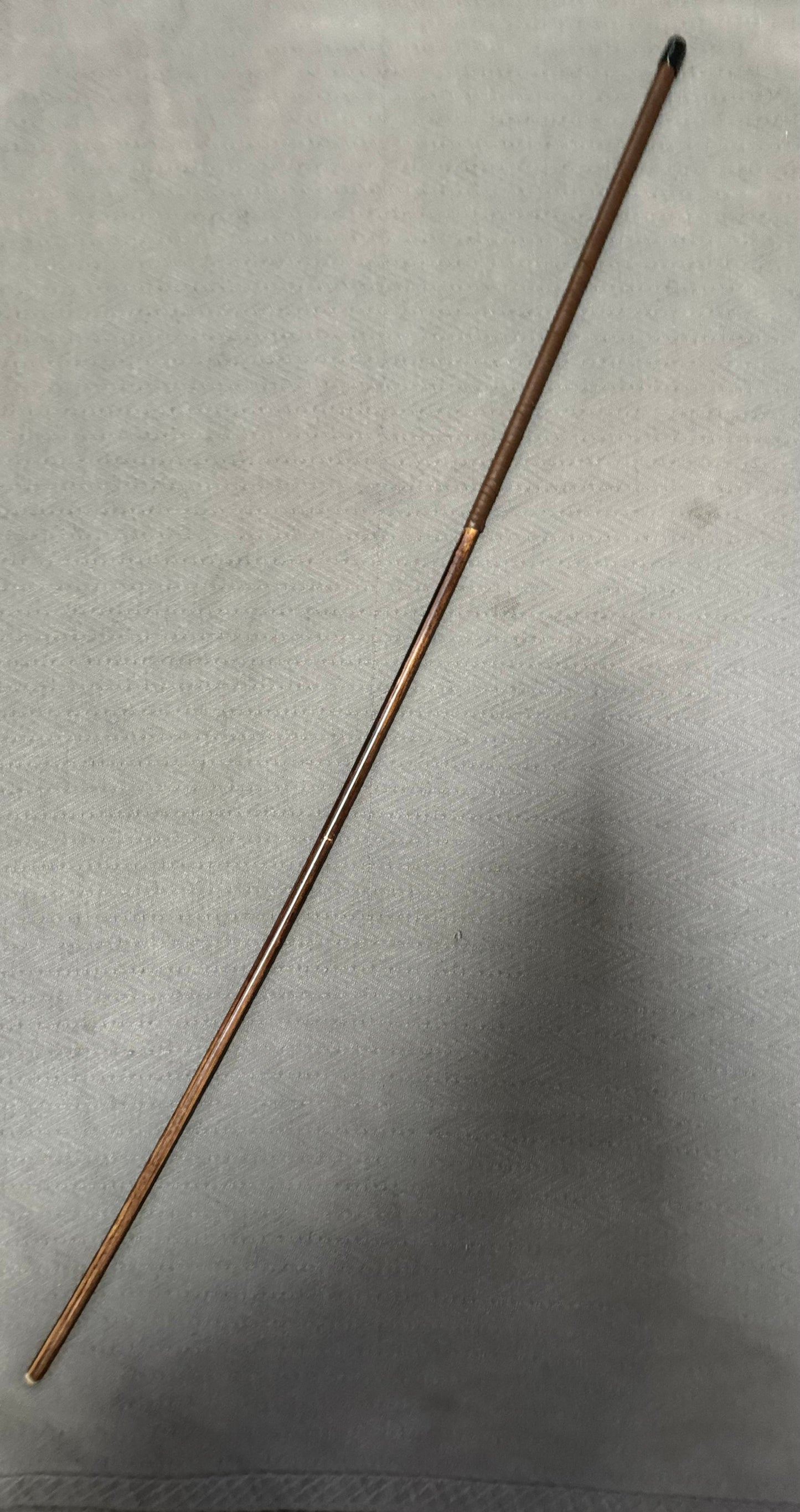 Knotless / No Knot Smoked Dragon Singapore Prison Cane / Punishment Cane - 114 to 116 cms Length - Brandy Kangaroo Leather Handles - Englishvice Canes