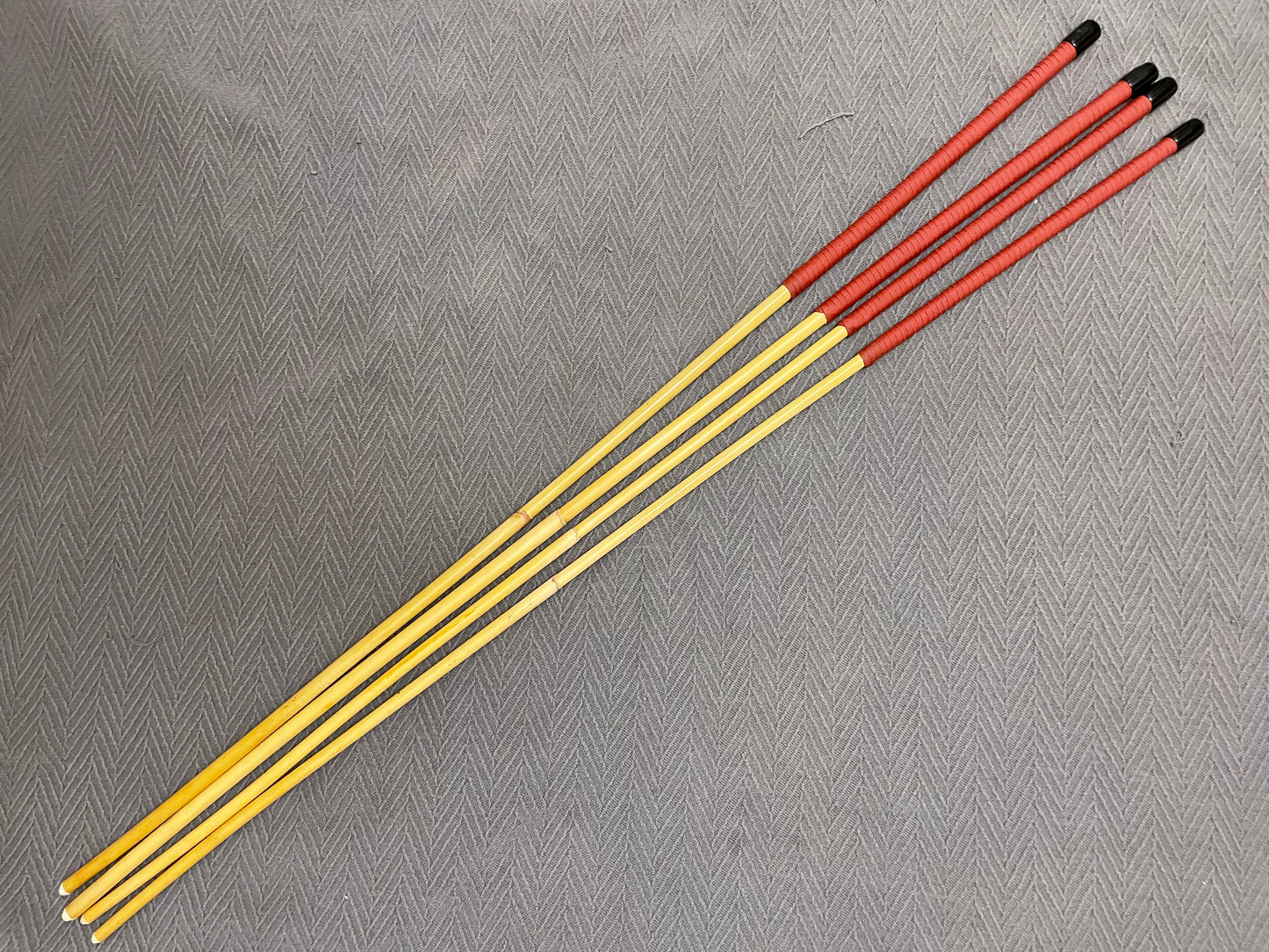 Thick and Thuddy Set of 4 Classsic Dragon Canes / Punishment Canes - 100 cms Length -RED Paracord Handles