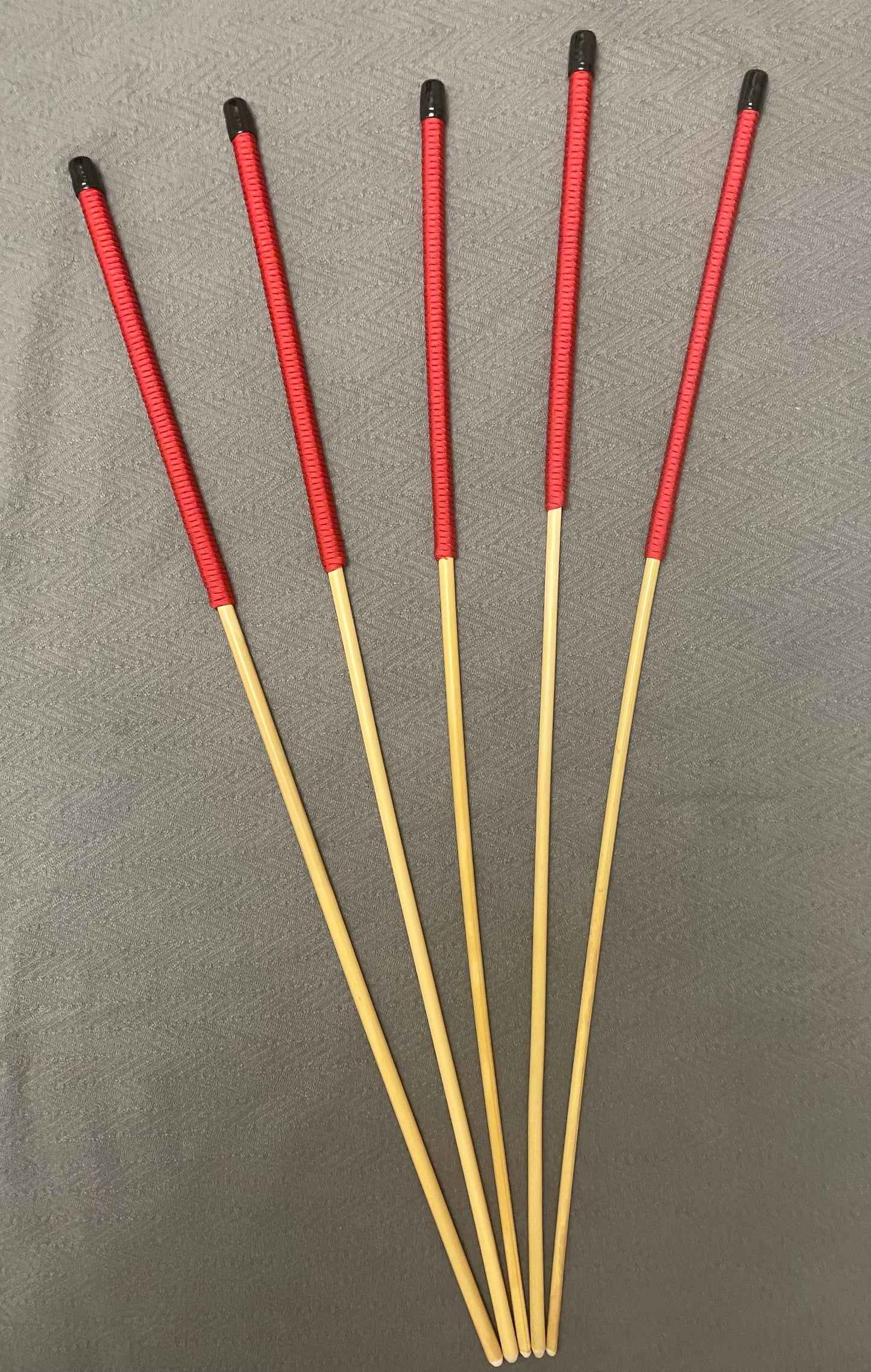 Set of 5 Knotless Dragon Canes / Ultimate Canes / No Knot Canes / BDSM Canes - 85 cms Length - Black or Imperial Red Paracord Handles