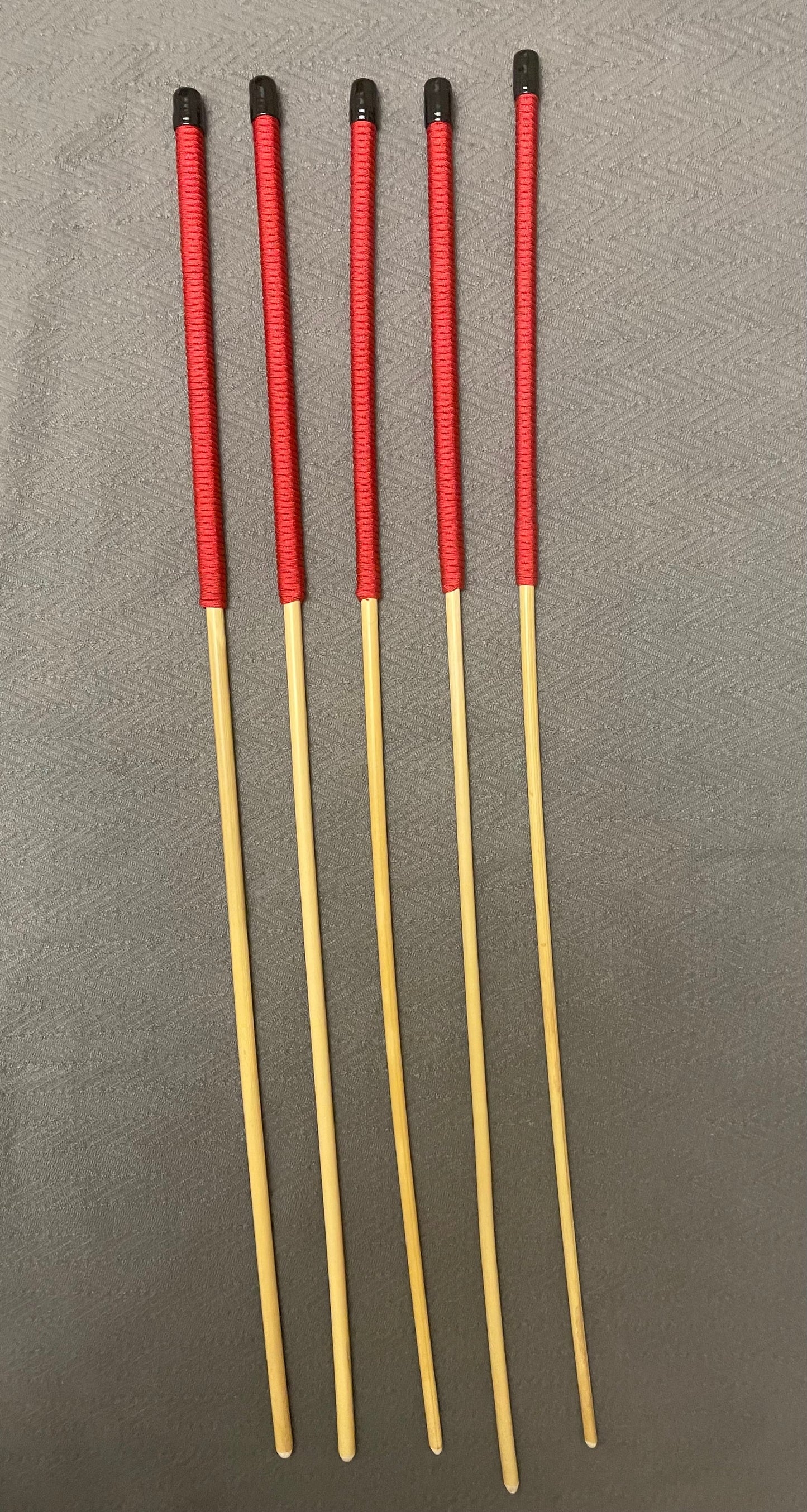 Set of 5 Knotless Dragon Canes / Ultimate Canes / No Knot Canes / BDSM Canes - 85 cms Length - Black or Imperial Red Paracord Handles
