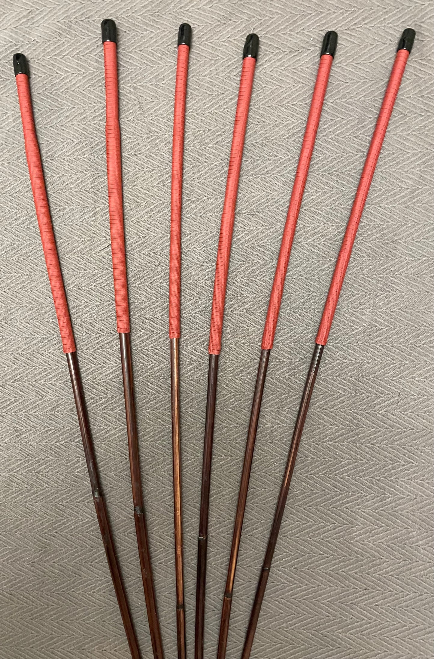 Smoked Dragon Canes / Dark Dragon Canes / BDSM Canes Set of 6 - 95 to 100 cms Length - RED or BLACK Paracord Handles - Englishvice Canes