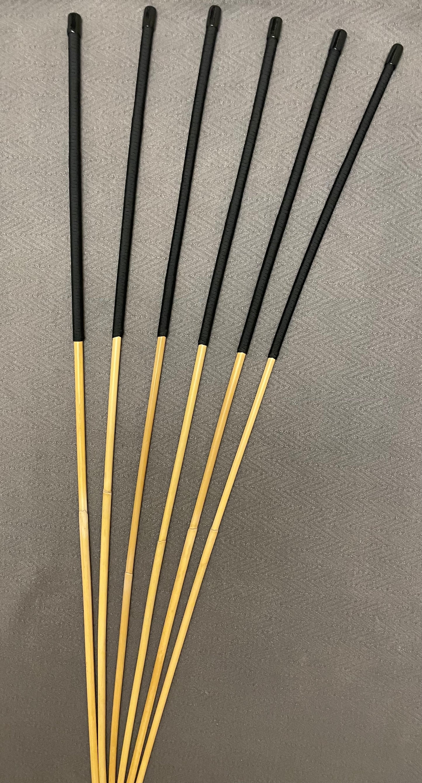 The Thick and Thuddy Heavy Duty Punisher Classic Dragon Cane Set of 6 - Black Paracord Handles - 110 cms Length