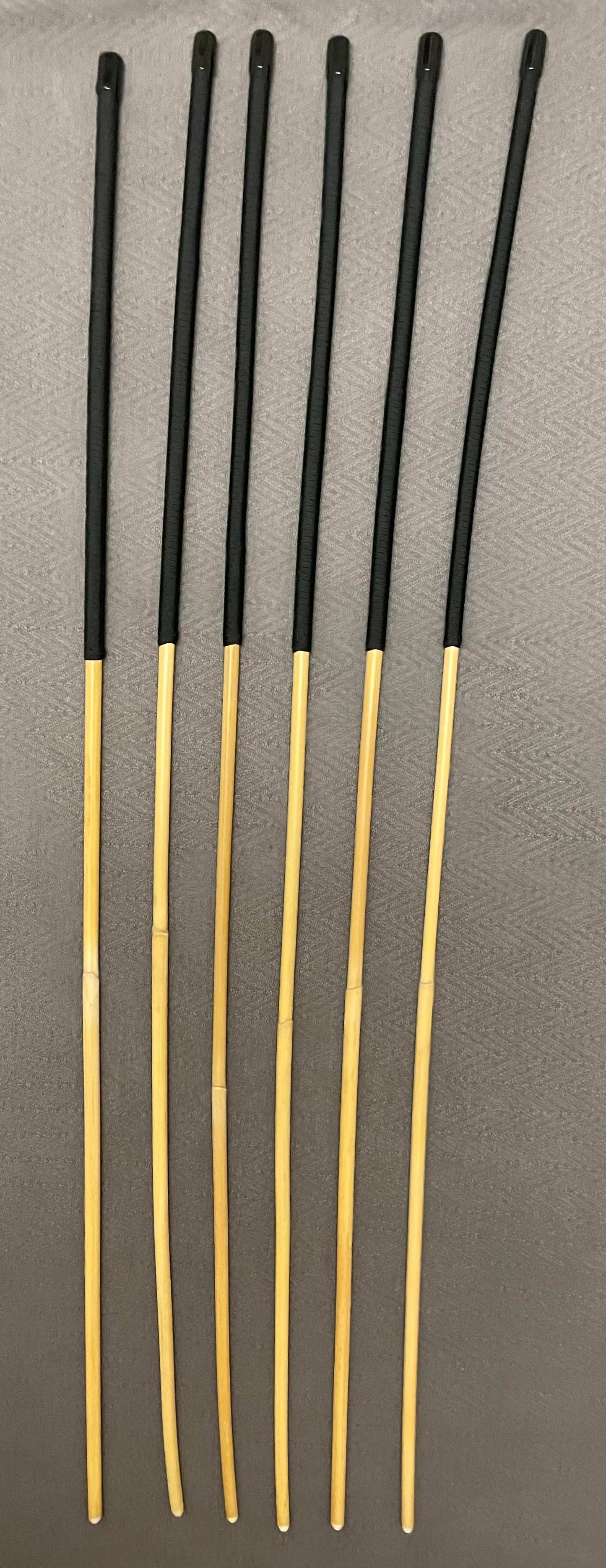 The Thick and Thuddy Heavy Duty Punisher Classic Dragon Cane Set of 6 - Black Paracord Handles - 110 cms Length