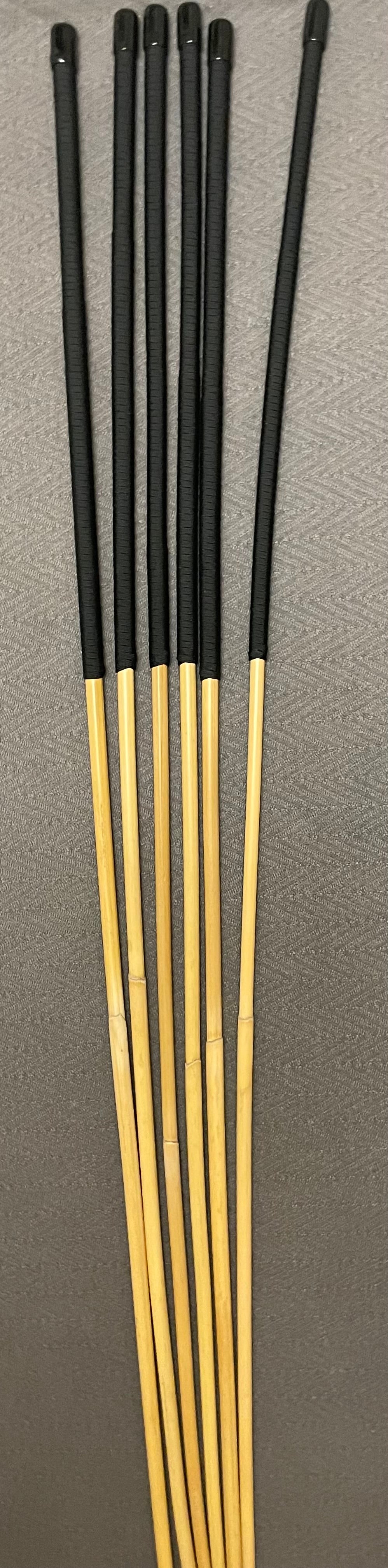 The Thick and Thuddy Heavy Duty Punisher Classic Dragon Cane Set of 6 - Black Paracord Handles - 110 cms Length