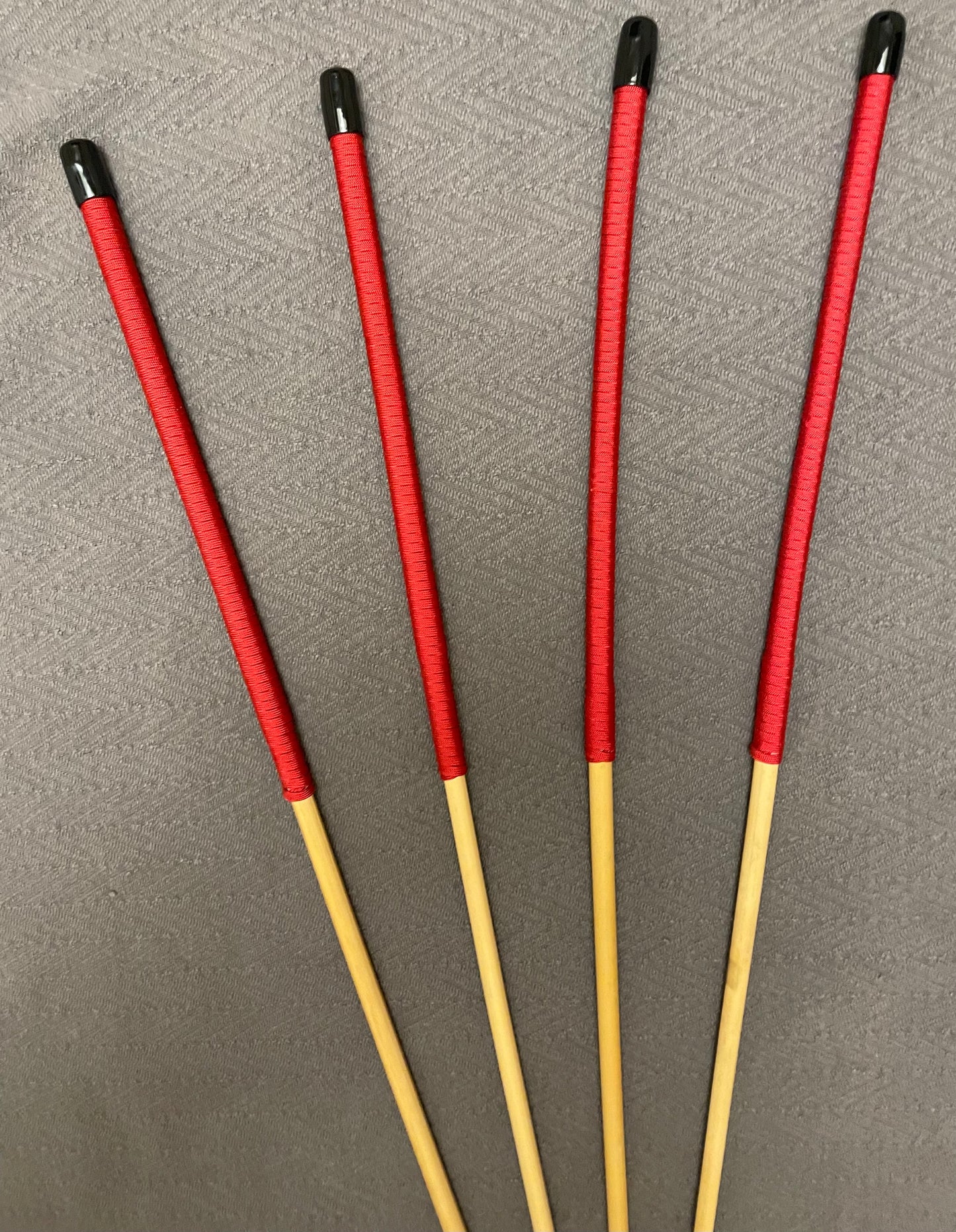 Set of 4 Knotless / No Knot Dragon Canes 82 to 84 cms Length with Red Paracord Handles