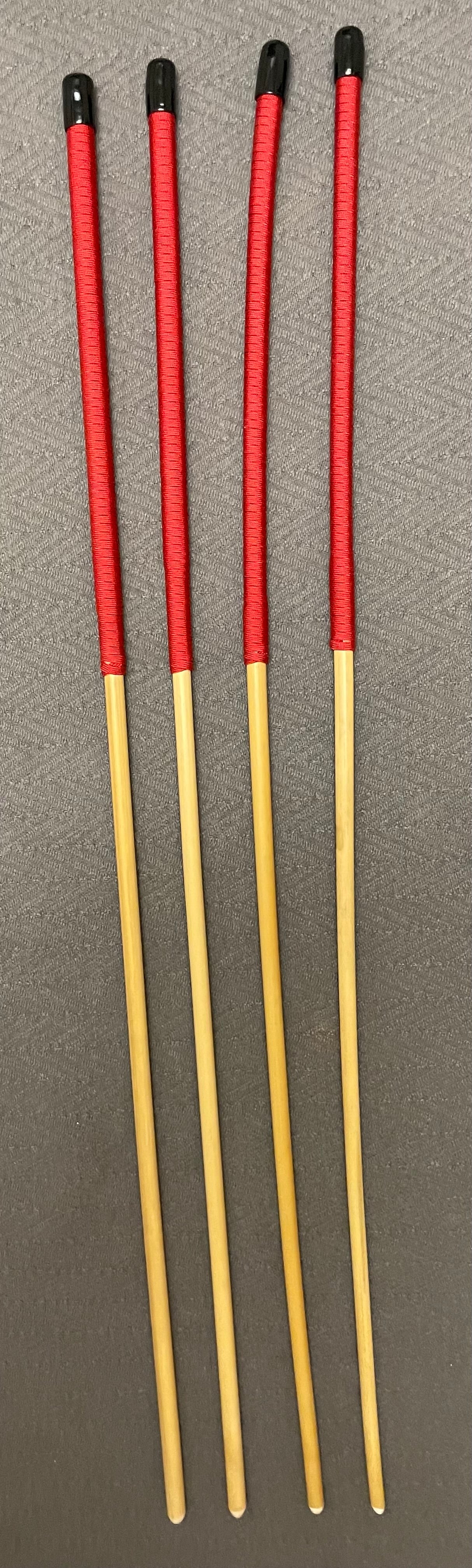 Set of 4 Knotless / No Knot Dragon Canes 82 to 84 cms Length with Red Paracord Handles
