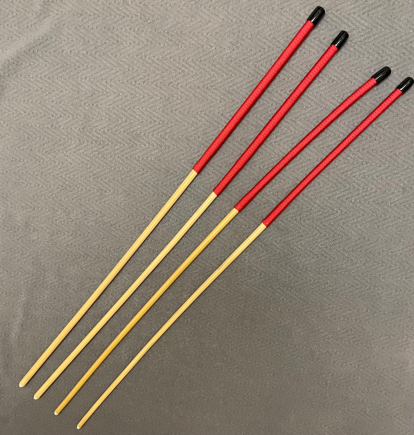 Set of 4 Knotless / No Knot Dragon Canes 82 to 84 cms Length with Red Paracord Handles