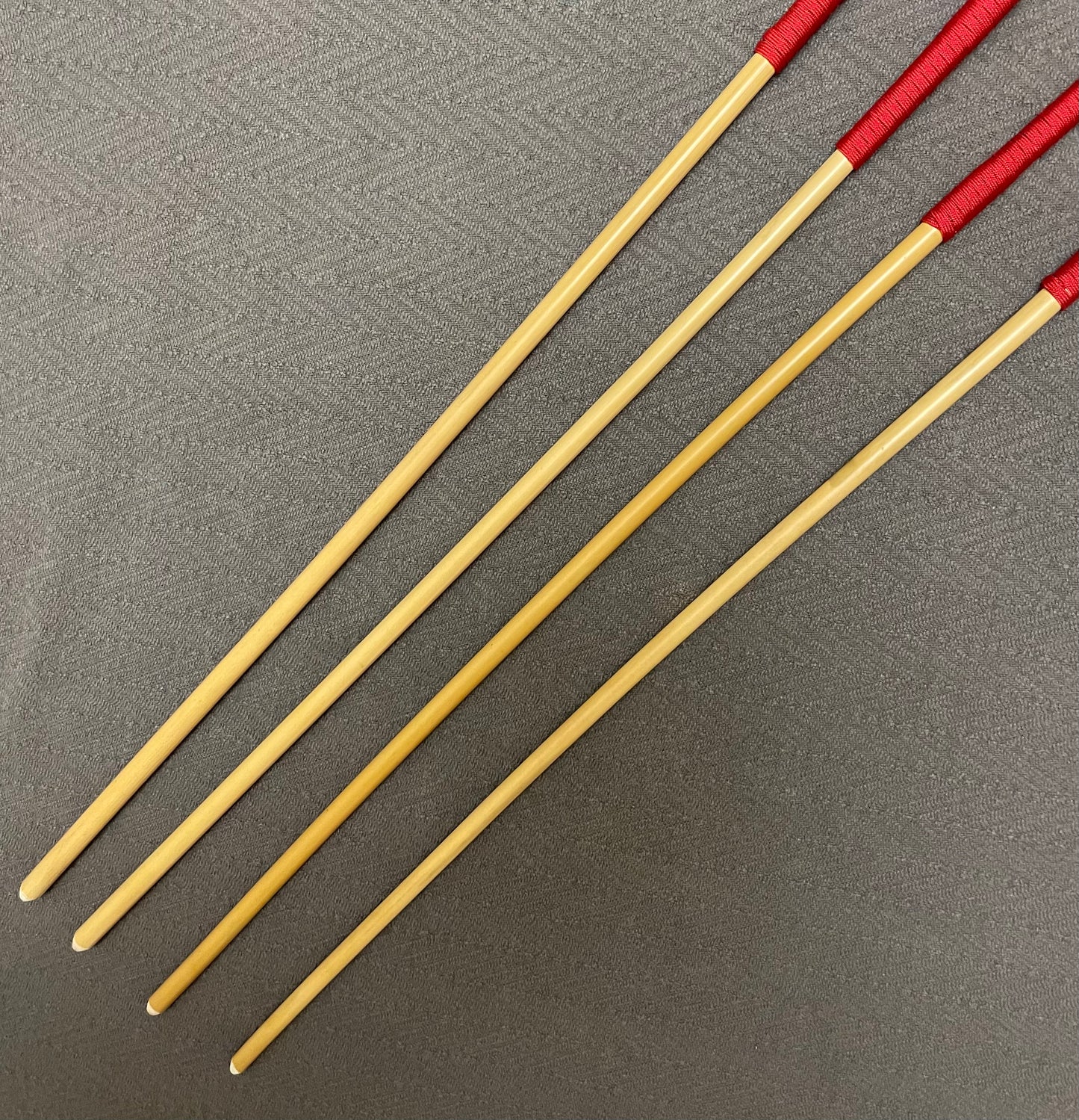 Set of 4 Knotless / No Knot Dragon Canes 82 to 84 cms Length with Red Paracord Handles