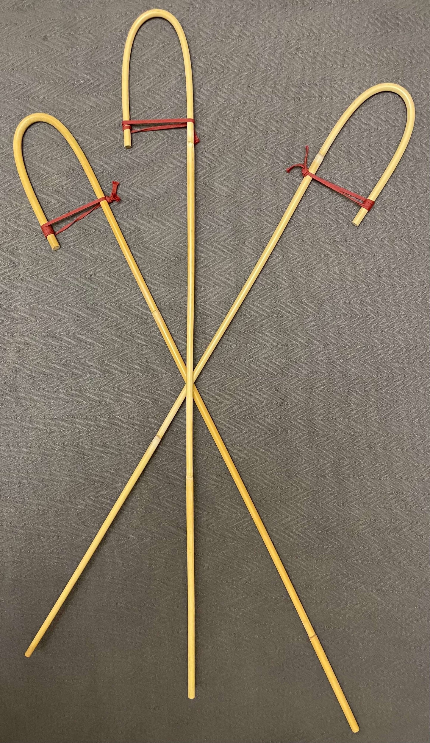 Set of 3 Classic Dragon Rattan Crook Handle English School Punishment Canes / Senior Cane / Reformatory Cane / Schoolmistress Canes