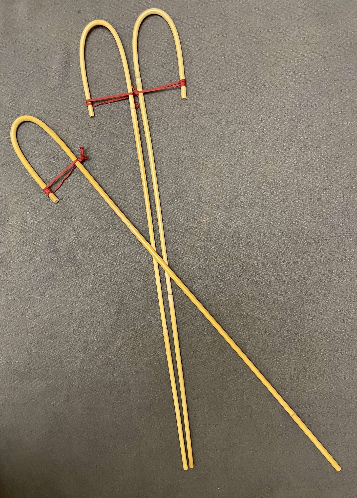Set of 3 Classic Dragon Rattan Crook Handle English School Punishment Canes / Senior Cane / Reformatory Cane / Schoolmistress Canes