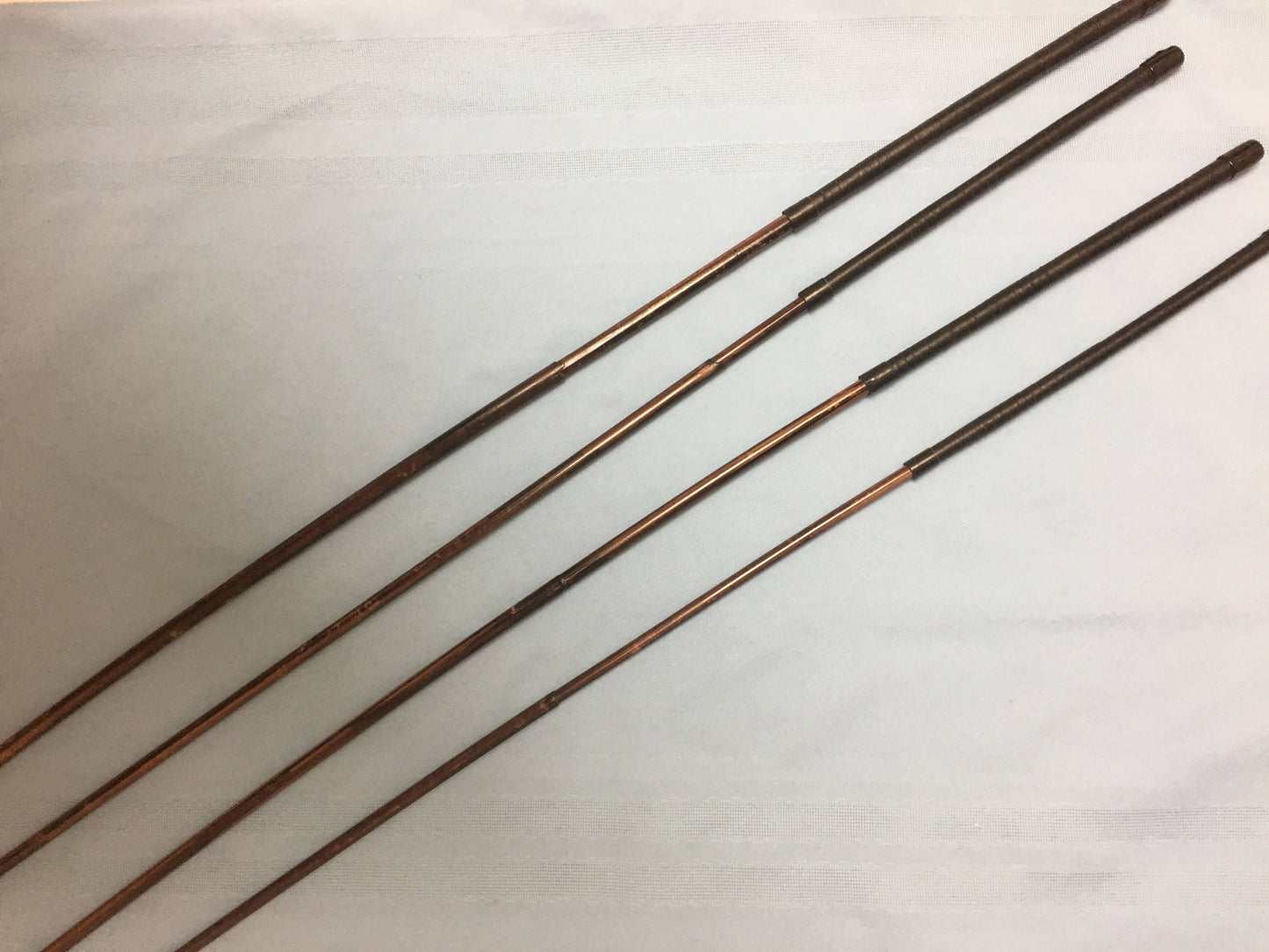 Set of 4 Smoked Dragon Canes 95 - 100 cms with Black  Kangaroo Leather Handles