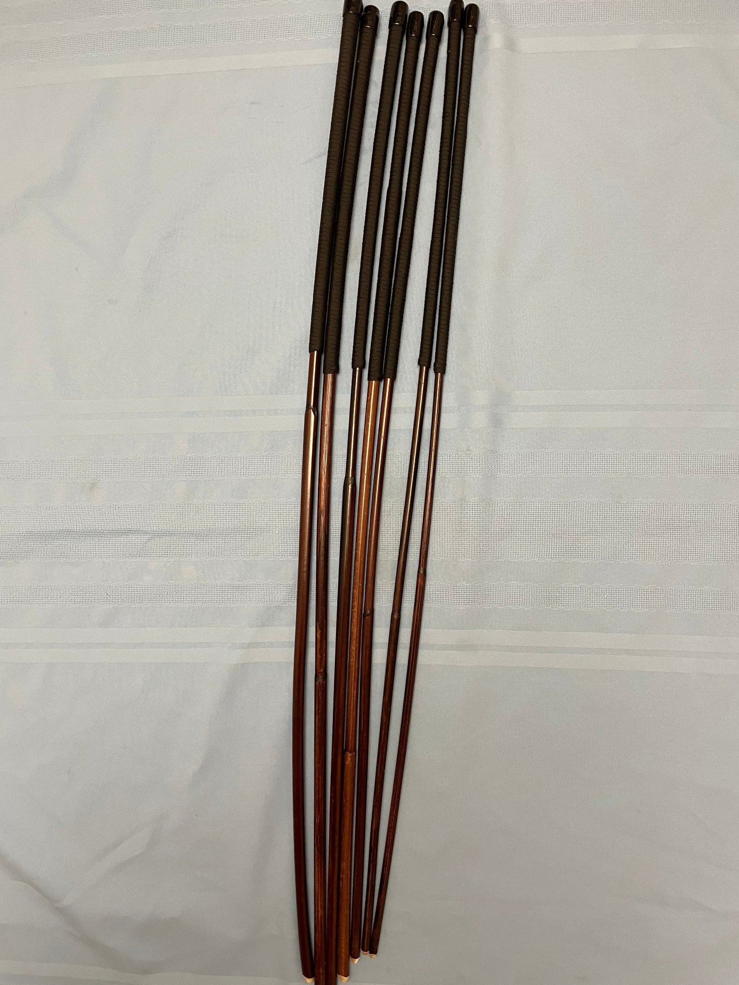 Smoked Dragon Canes / Dark Dragon Canes / BDSM Canes Set of 6 - 95 to 100 cms Length - RED or BLACK Paracord Handles - Englishvice Canes