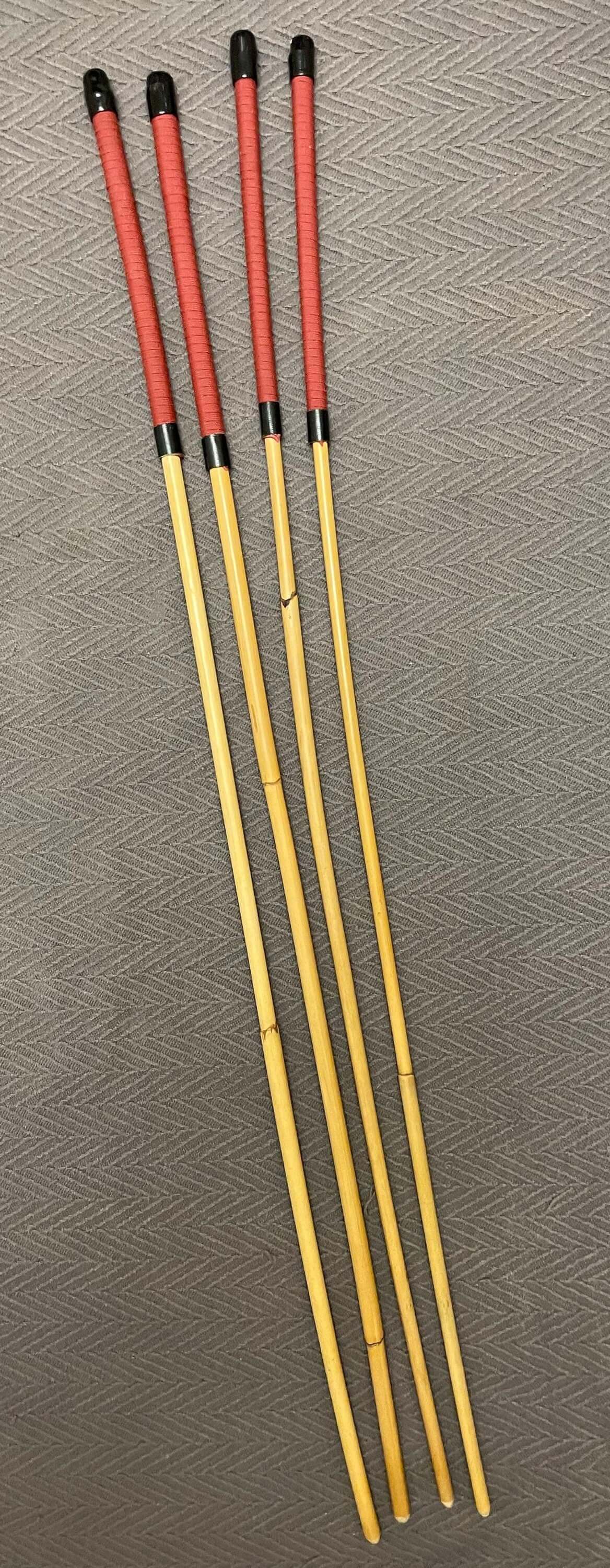 Set of 4 Dragon Canes with Red Paracord Handles
