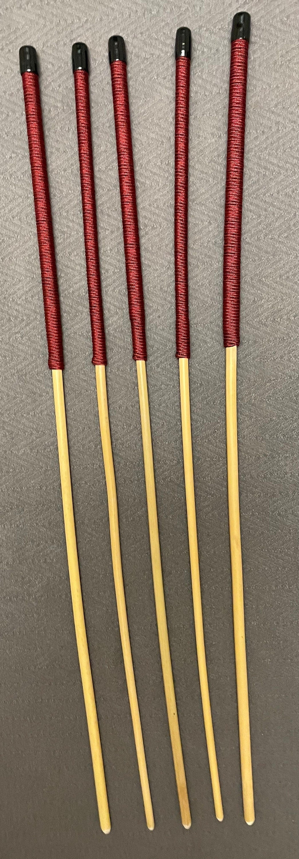 Knotless Dragon Canes / No Knot Dragon Canes / School Canes Quintet Set of 5 - 82-84 cms L & 8-8.5/9-9.5/10-10.5/11-11.5/12-12.5 mm D - LIQUORICE Paracord Handles