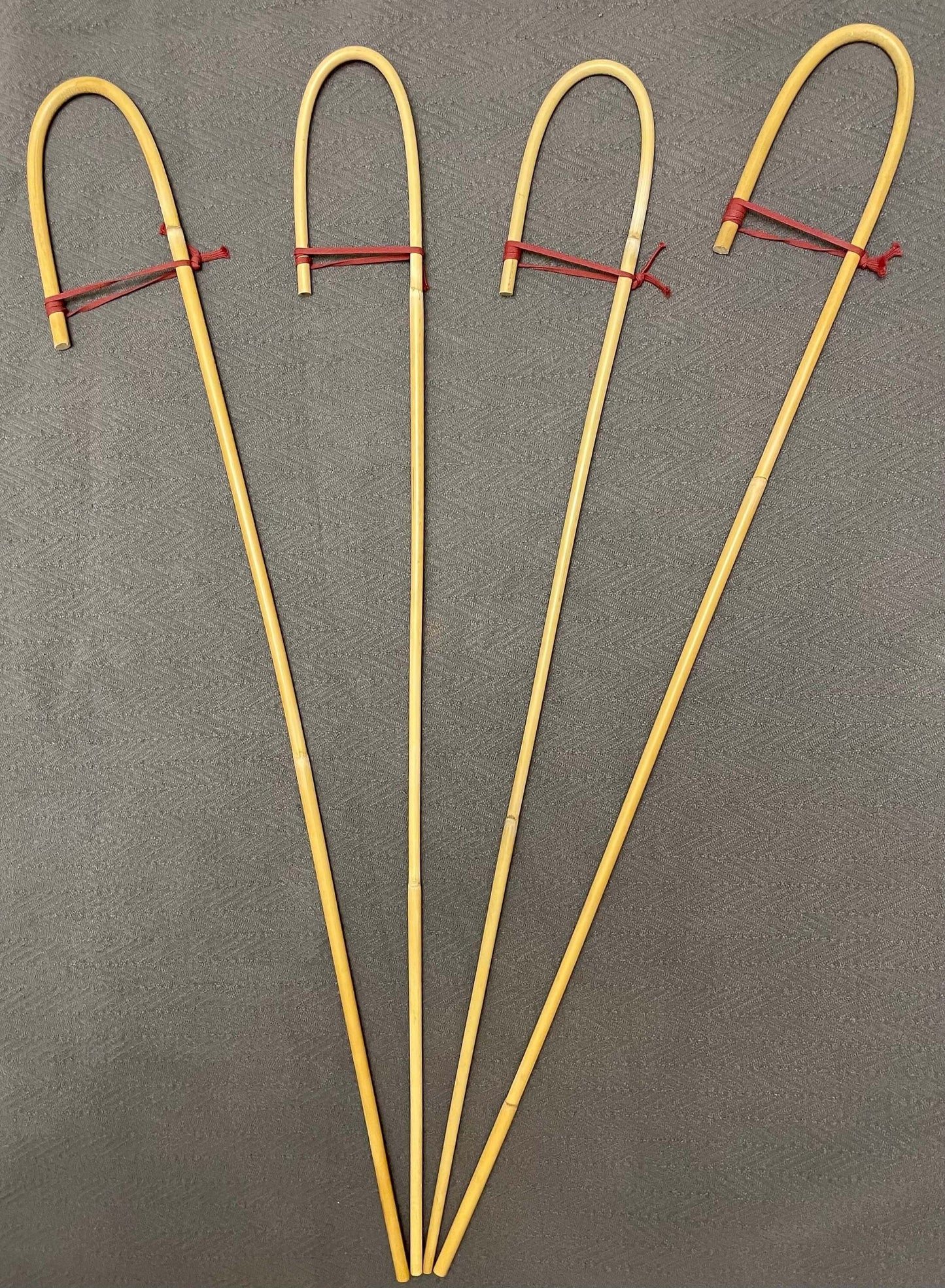 Set of 4 English Crook Handle Classic Dragon Schoolmistress Canes / Victorian Schoolroom Canes - 90 to 95 cms Length