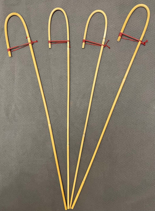 Set of 4 English Crook Handle Classic Dragon Schoolmistress Canes / Victorian Schoolroom Canes - 90 to 95 cms Length