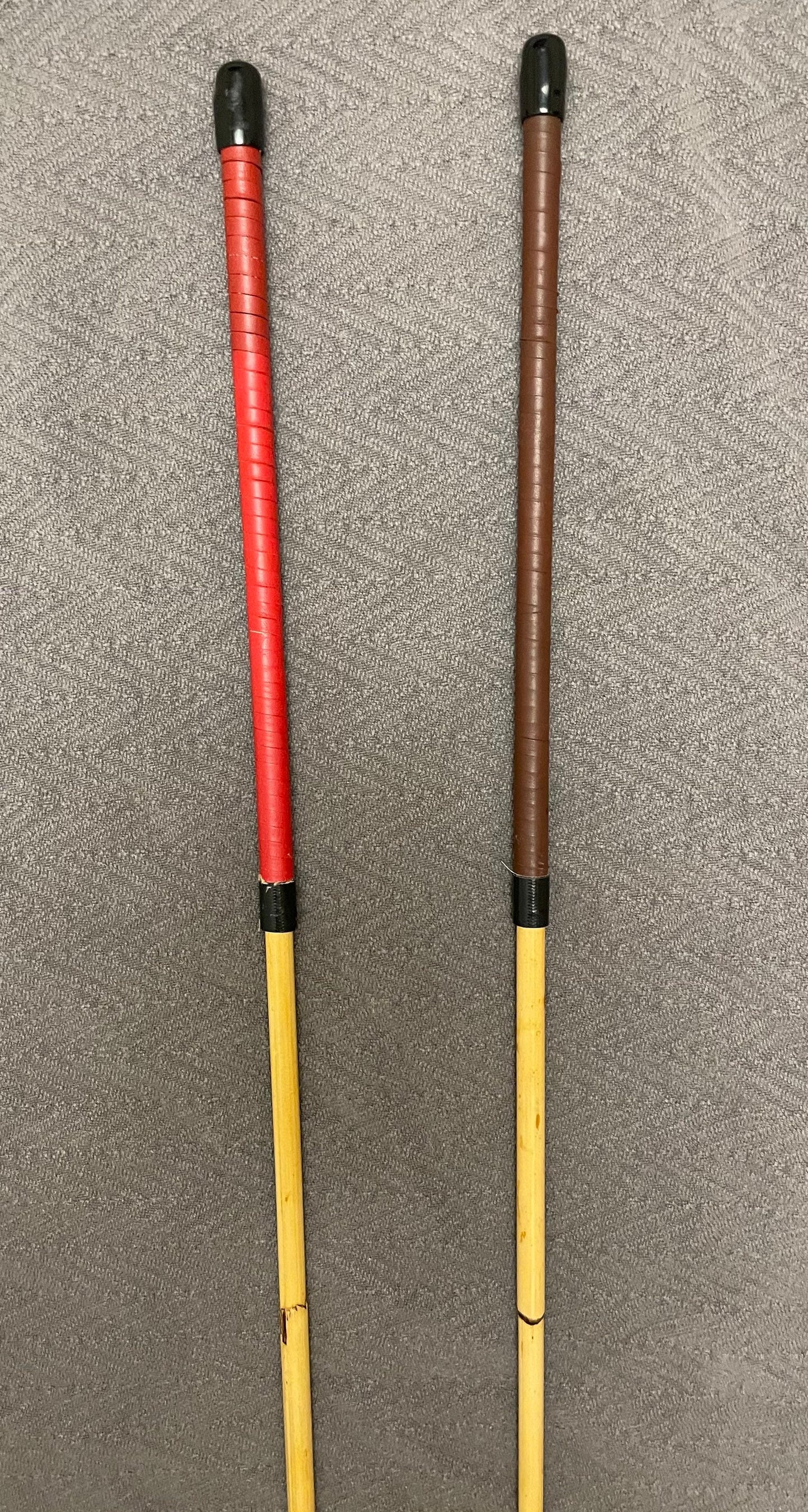 Ultimate Dragon Rattan Canes - Red / Brandy Kangaroo Leather Handles