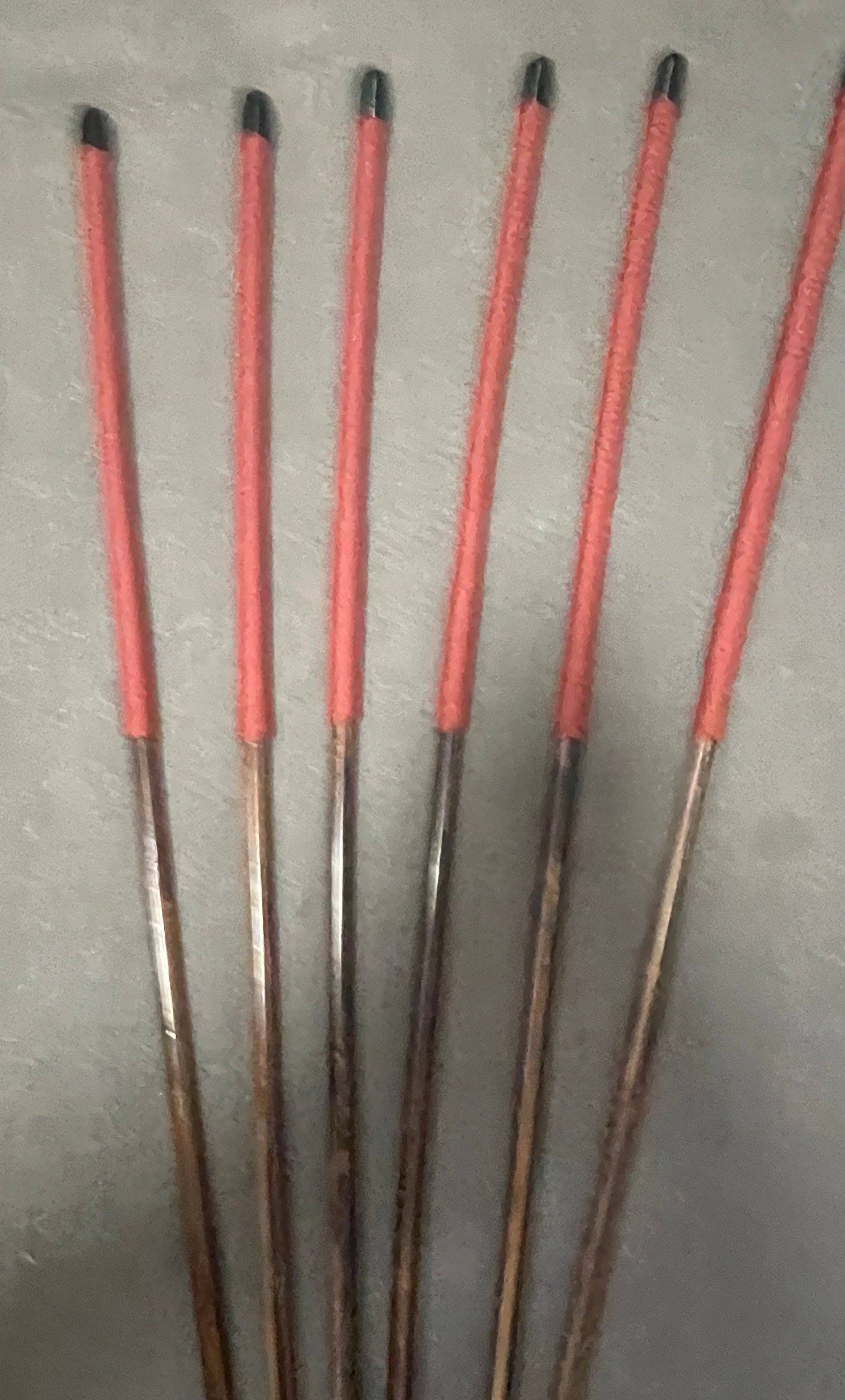 Set of 6 Knotless / No Knot Smoked Dragon Canes with Brick Red Handles - Englishvice Canes