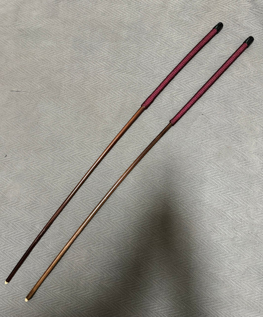 Set of 2 Knotless Smoked Dragon Canes / Ultimate No Knot Smoked Dragon Canes  - 90 to 92 cms - BURGUNDY Paracord Handles - Englishvice Canes