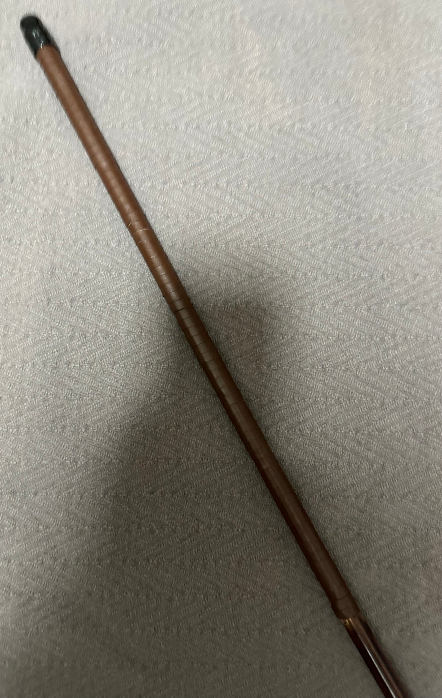 Knotless / No Knot Smoked Dragon Singapore Prison Cane / Punishment Cane - 114 to 116 cms Length - Brandy Kangaroo Leather Handles - Englishvice Canes