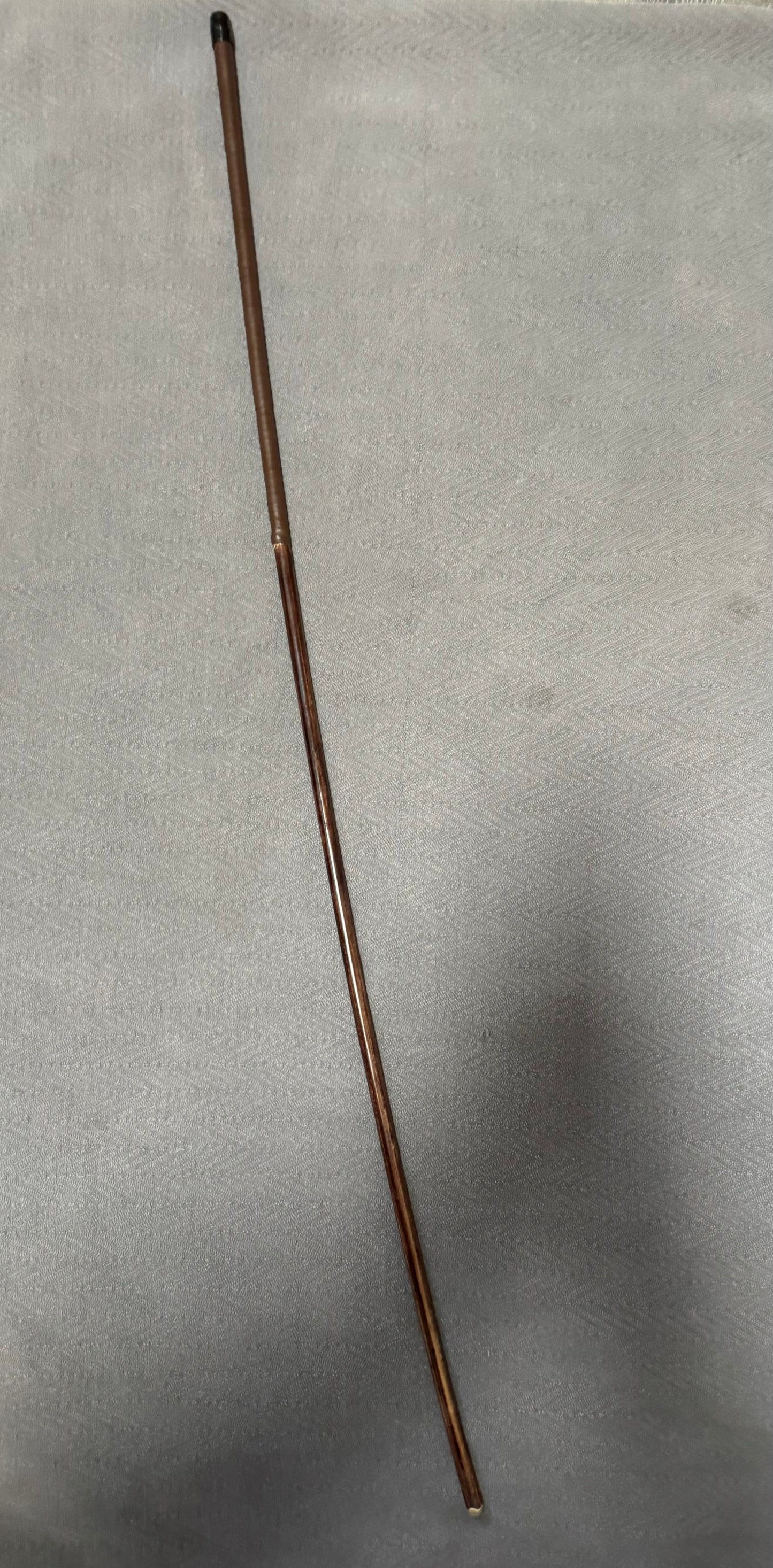 Knotless / No Knot Smoked Dragon Singapore Prison Cane / Punishment Cane - 114 to 116 cms Length - Brandy Kangaroo Leather Handles - Englishvice Canes