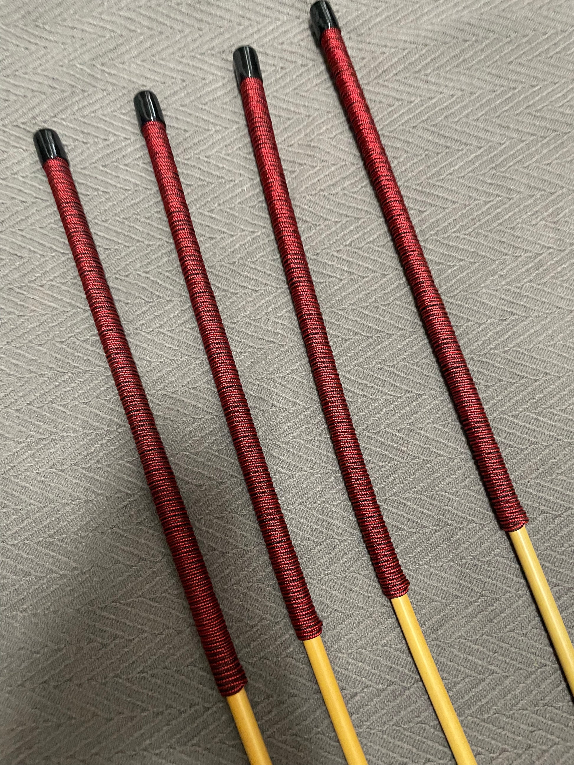 Thick and Thuddy Dragon Canes Set of 4 100 cms Red Handles