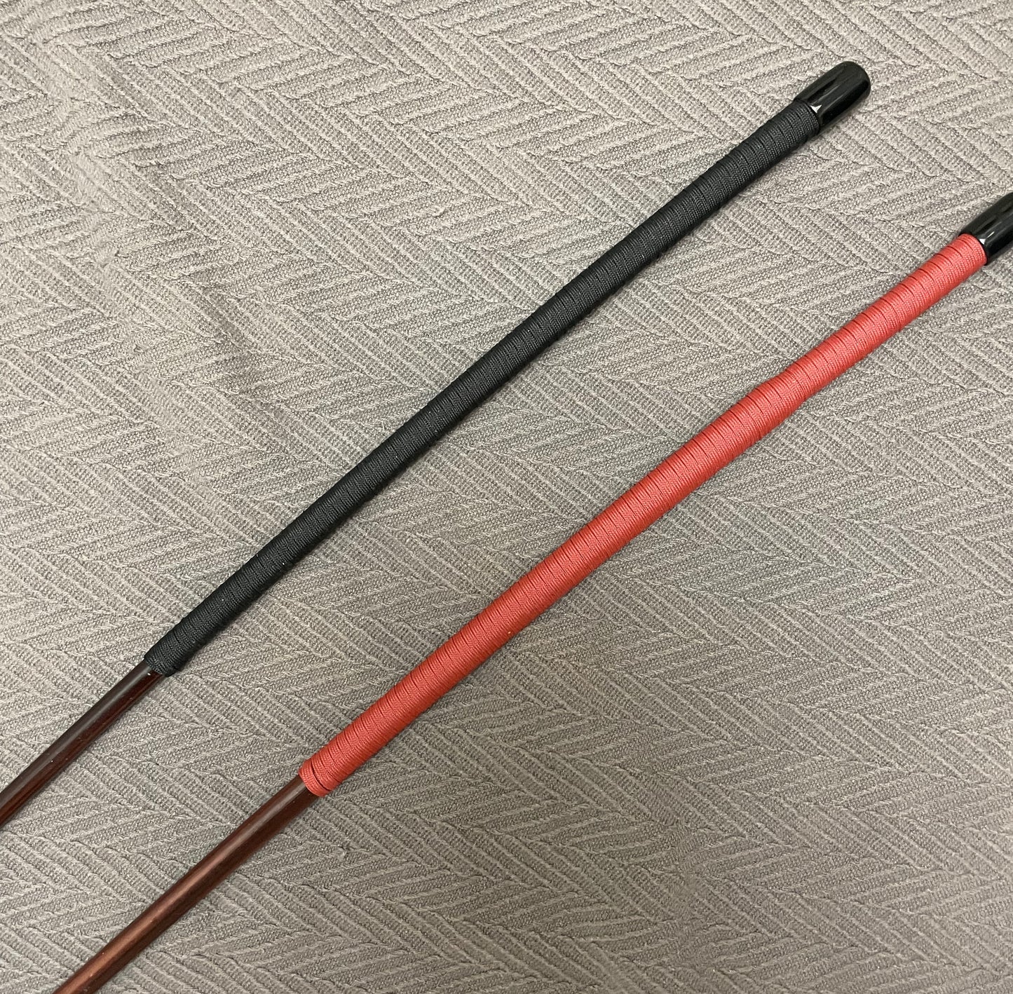 The Regina  Smoked Dragon Rattan Canes - 95-100 cms Length - Red or Black Paracord / Kangaroo Leather Handles - Englishvice Canes