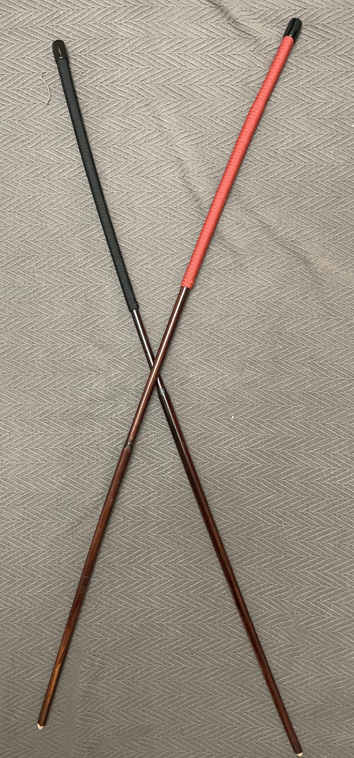 The Regina  Smoked Dragon Rattan Canes - 95-100 cms Length - Red or Black Paracord / Kangaroo Leather Handles - Englishvice Canes