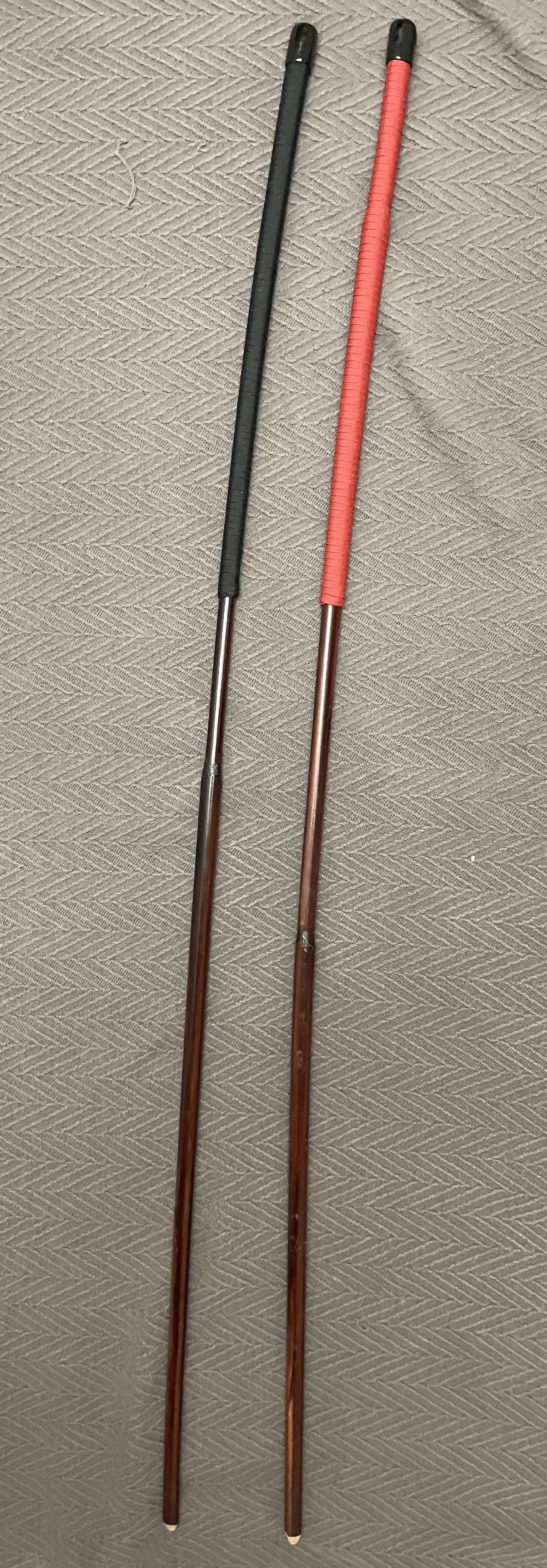 The Regina  Smoked Dragon Rattan Canes - 95-100 cms Length - Red or Black Paracord / Kangaroo Leather Handles - Englishvice Canes