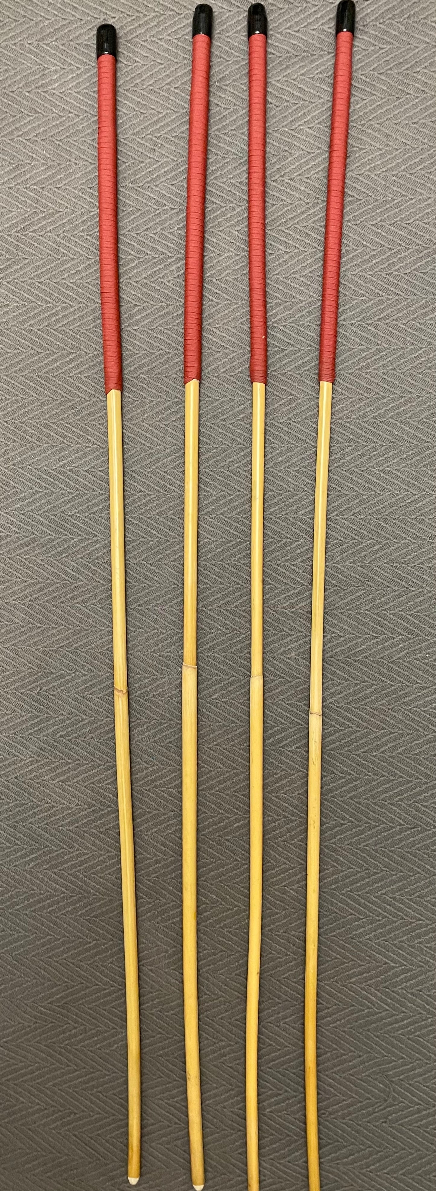 Thick and Thuddy Set of 4 Classsic Dragon Canes / Punishment Canes - 100 cms Length -RED Paracord Handles