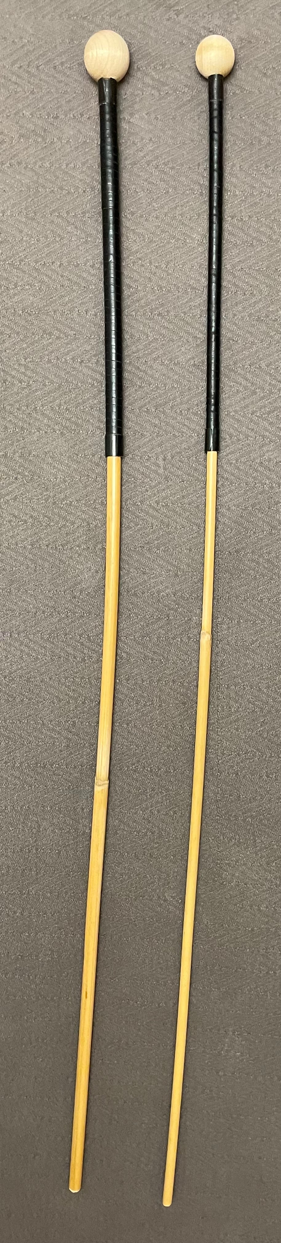 Equestrian Trainer Classic Dragon Rattan Cane Pair with Black Kangaroo Leather Handles - 95 to 105 cms Length