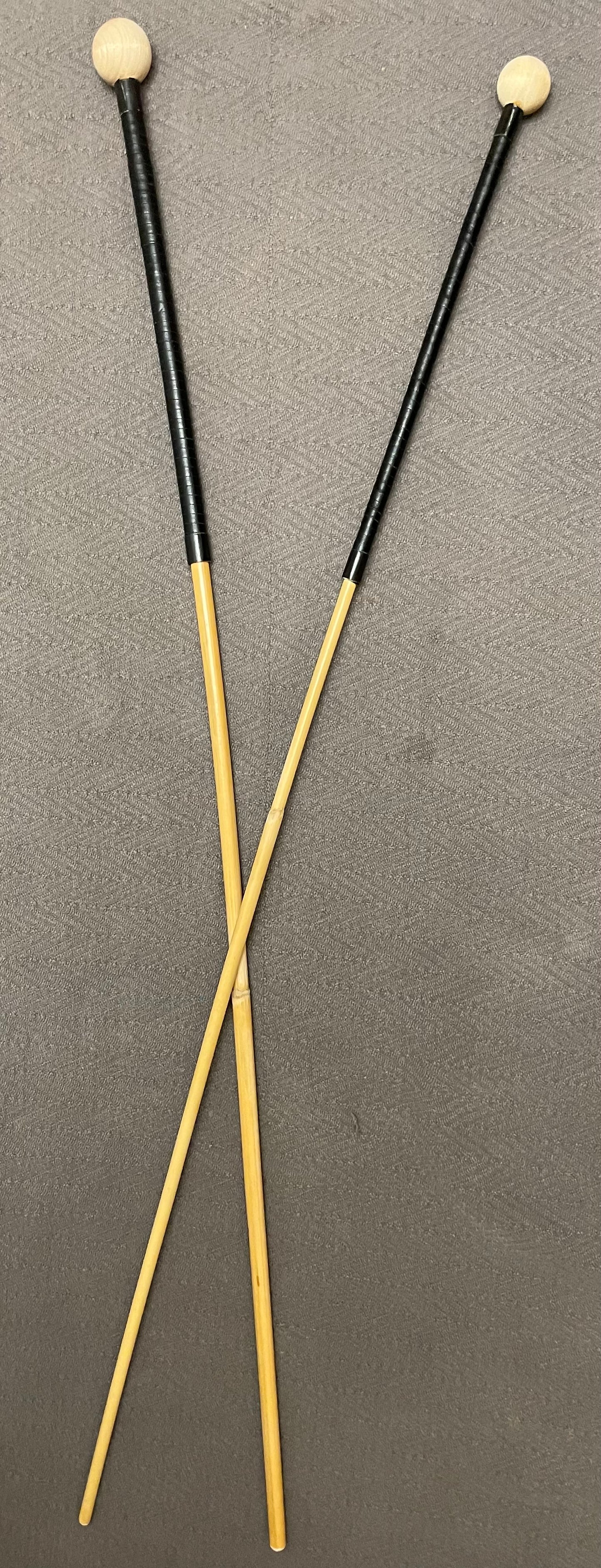 Equestrian Trainer Classic Dragon Rattan Cane Pair with Black Kangaroo Leather Handles - 95 to 105 cms Length