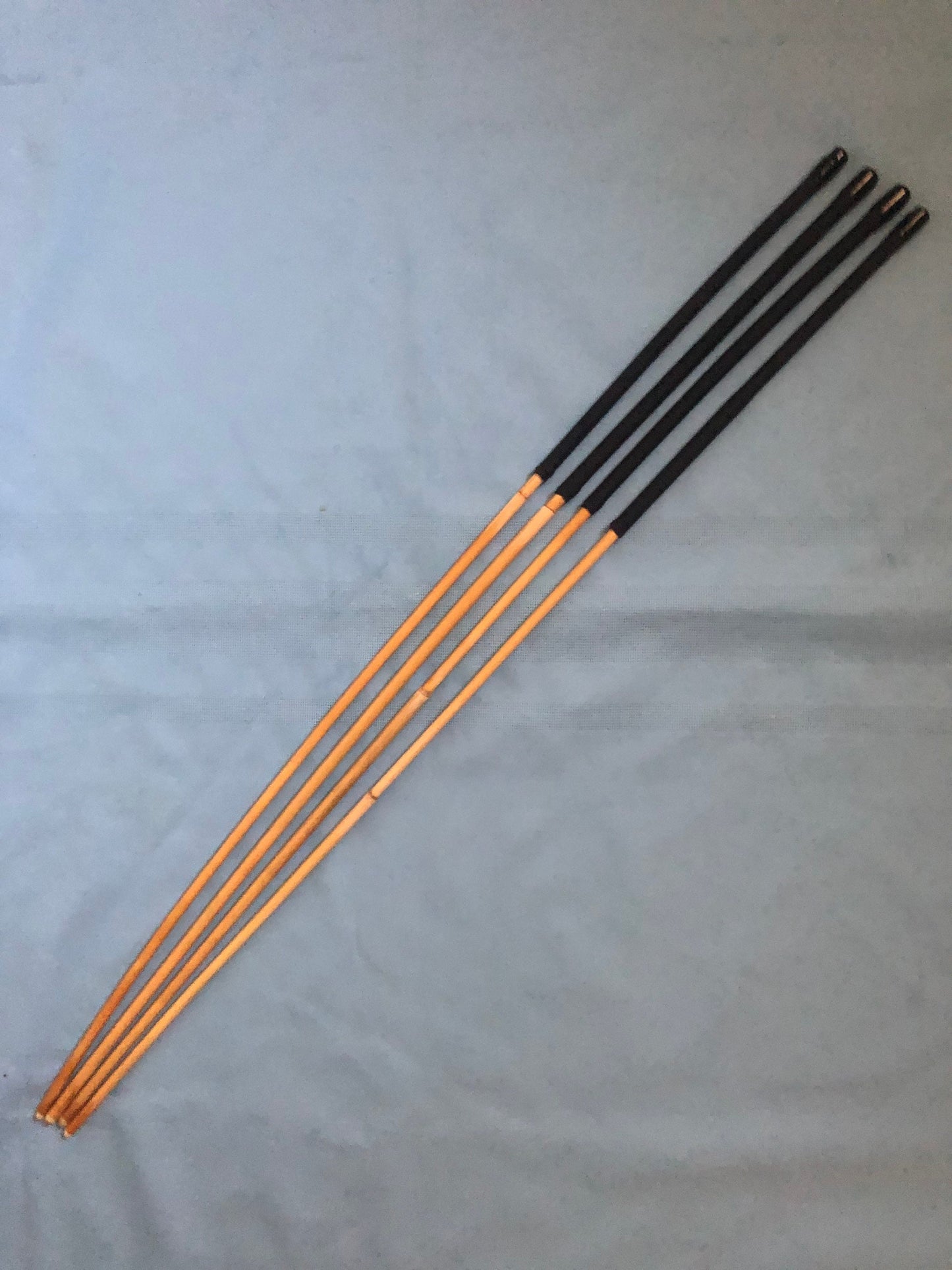 Set of 4 Very Whippy and Stingy Classic Dragon Canes - 95 cms Length - Black Paracord Handles