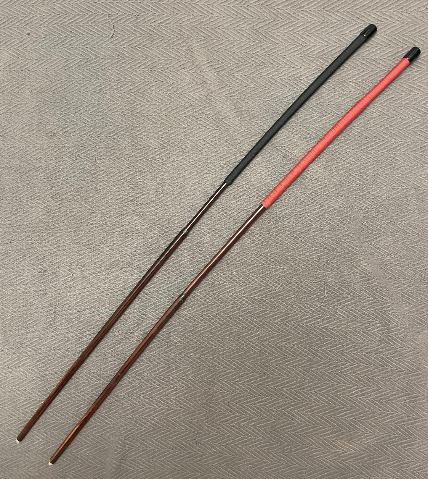 The Regina  Smoked Dragon Rattan Canes - 95-100 cms Length - Red or Black Paracord / Kangaroo Leather Handles - Englishvice Canes