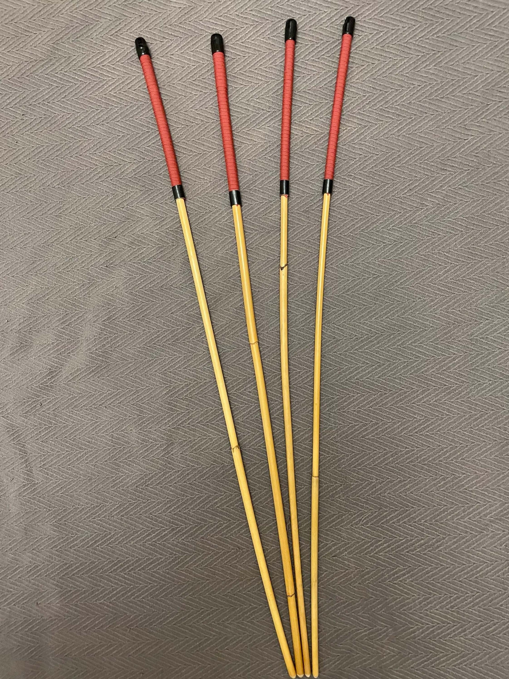 Set of 4 Dragon Canes with Red Paracord Handles