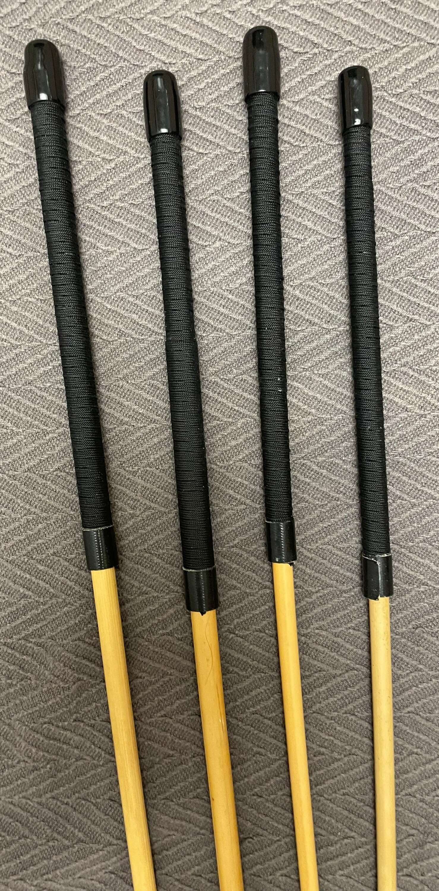 Set of 4 Dragon Canes with Black Paracord Handles