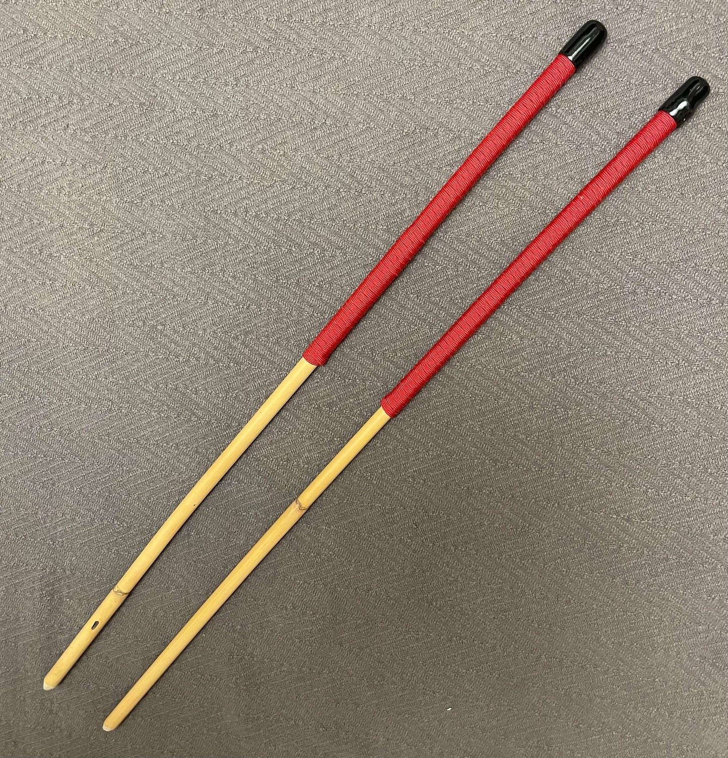 Set of 2 Over The Knee Spanking Canes with Red Paracord Handles
