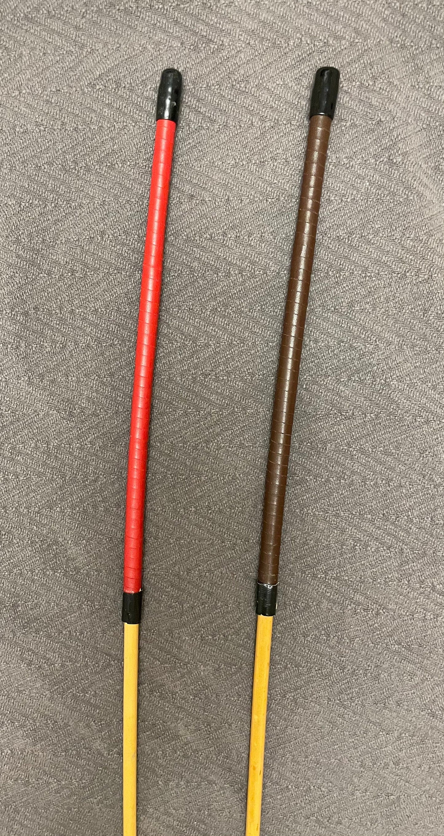 Ultimate Dragon Rattan Canes - Red / Brandy Kangaroo Leather Handles