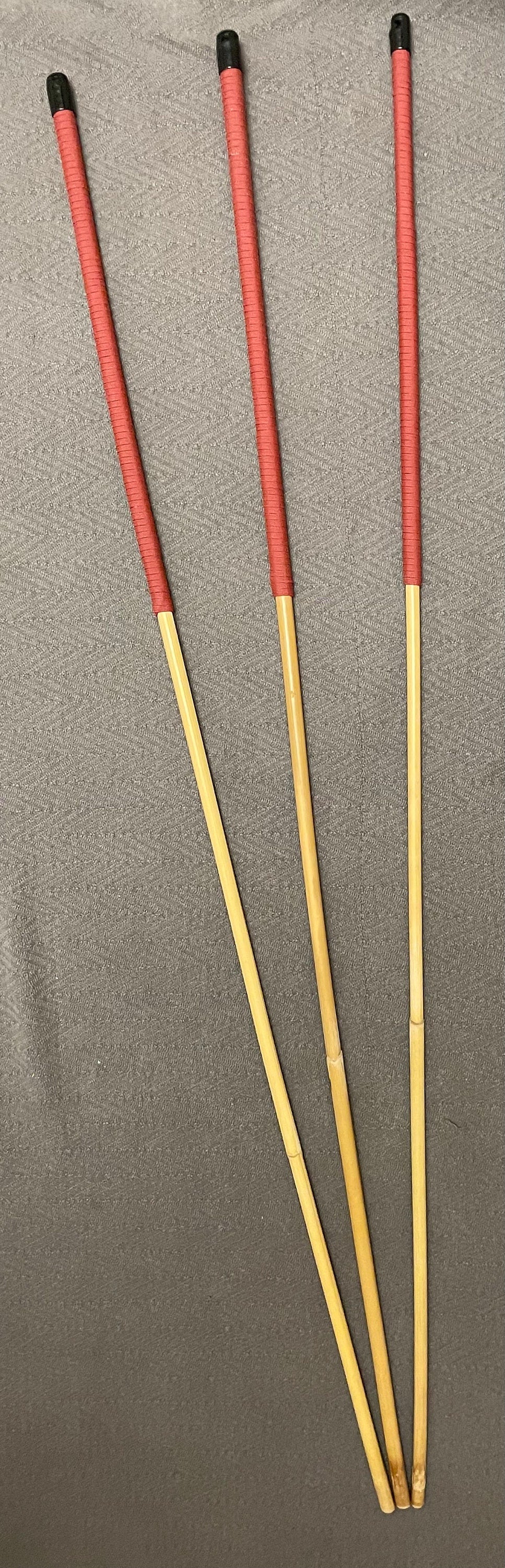  Miss Stripewell's English Discipline Trio Classic Dragon Canes / Punishment Canes / BDSM Canes Set of 3  - 102 to 105 cms L - Red Handles - Englishvice Canes