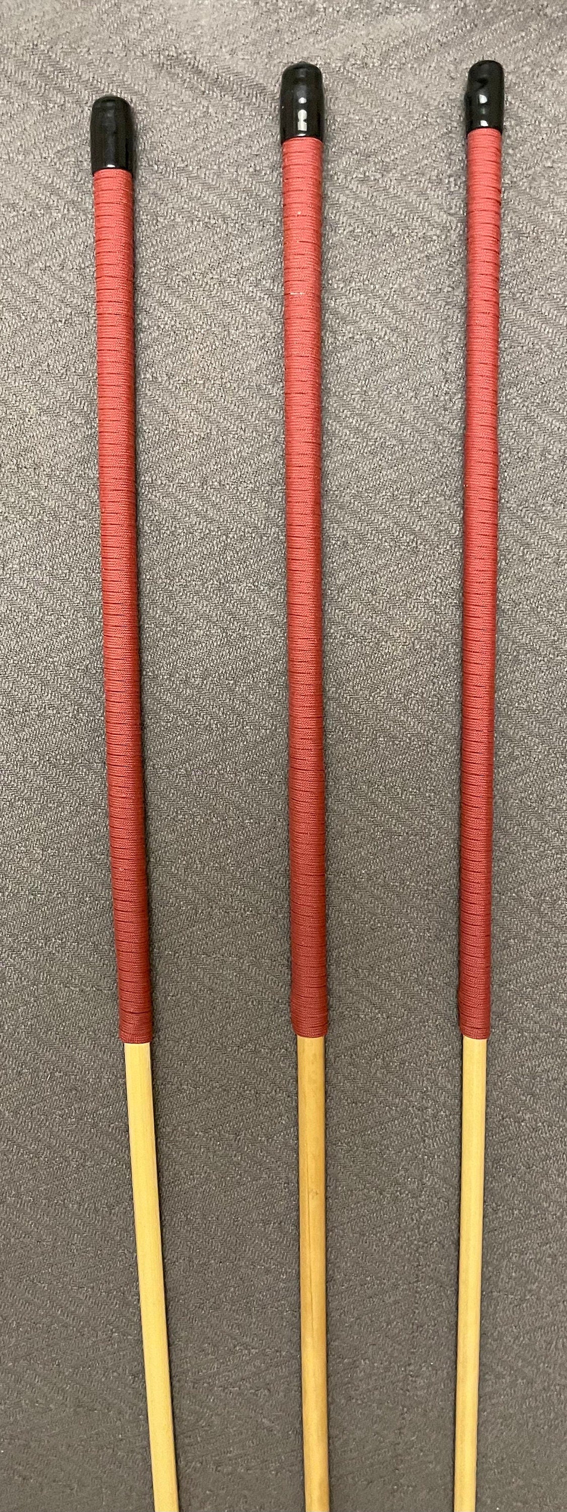  Miss Stripewell's English Discipline Trio Classic Dragon Canes / Punishment Canes / BDSM Canes Set of 3  - 102 to 105 cms L - Red Handles - Englishvice Canes