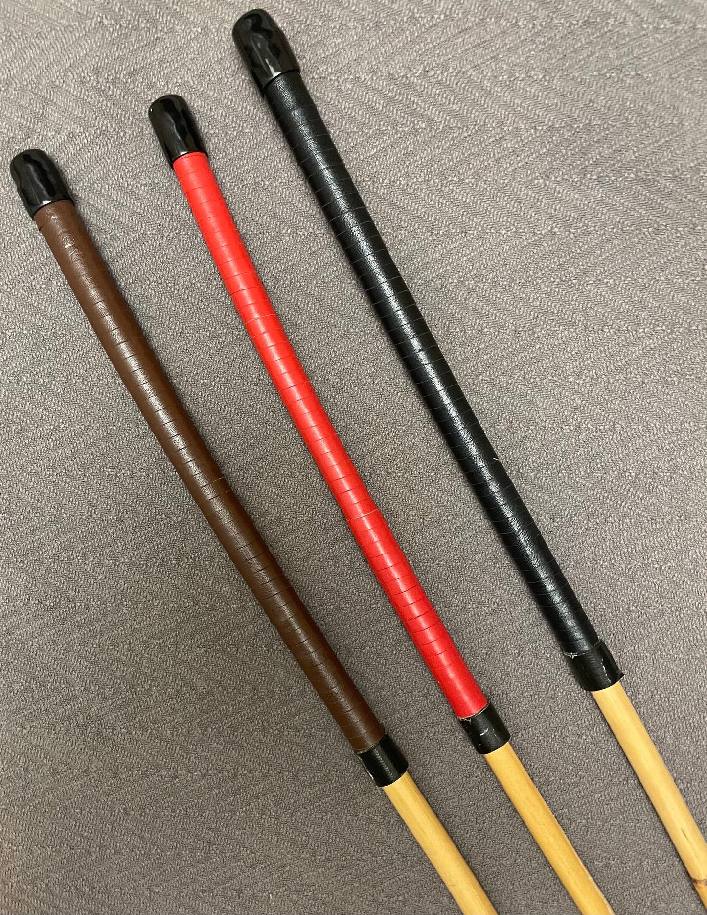 Singapore Prison Cane / Judicial Dragon Cane / Punishment Cane - 115 to 120 cms Length - Kangaroo Leather / Paracord Handles - Englishvice Canes