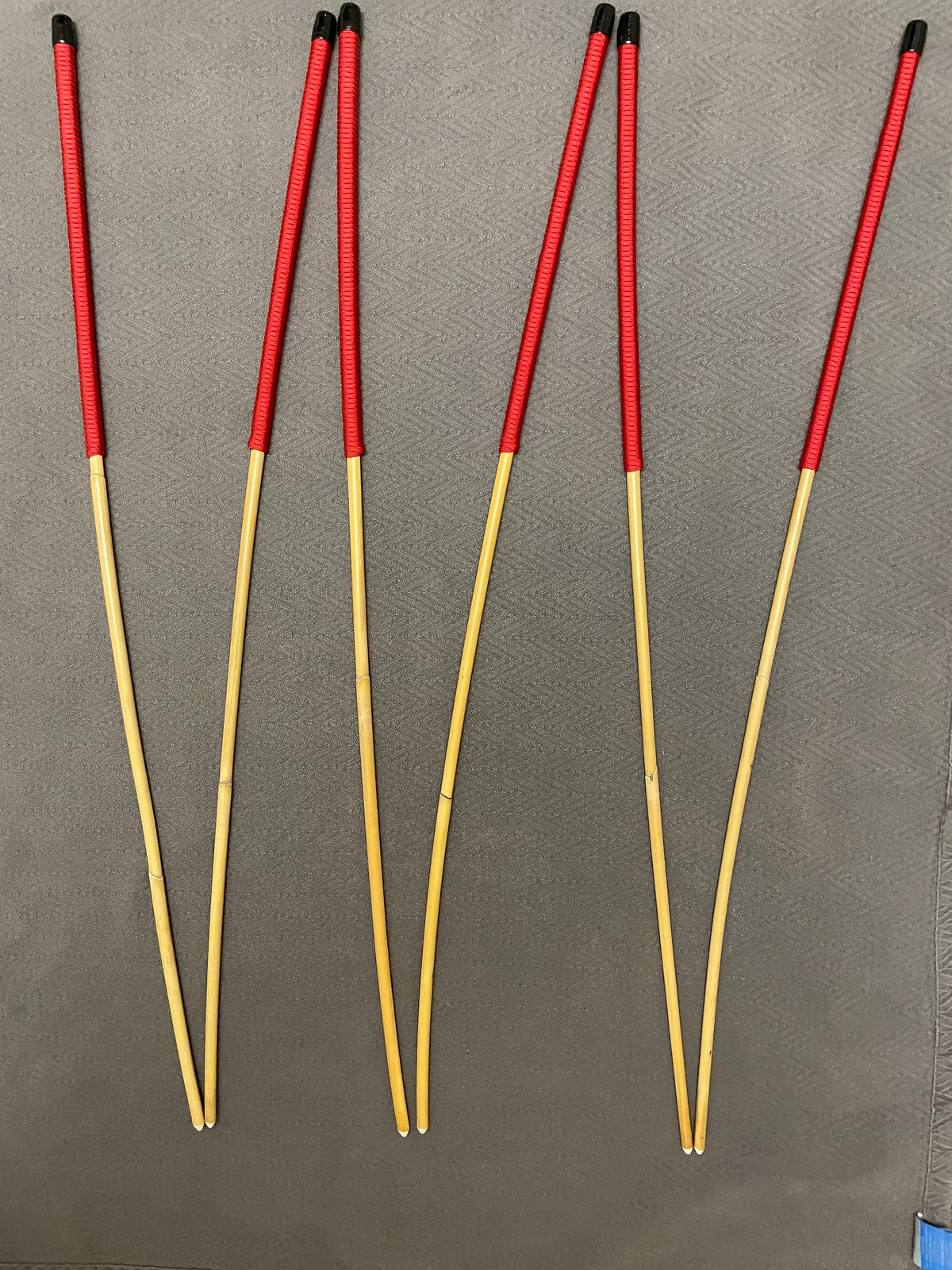 Thick and Thuddy Set of 6 Classic Dragon Punishment Canes Red Handles